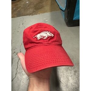 Houndstooth Red Arkansas Razorbacks Baseball Cap Hat One Size Fits Most Men